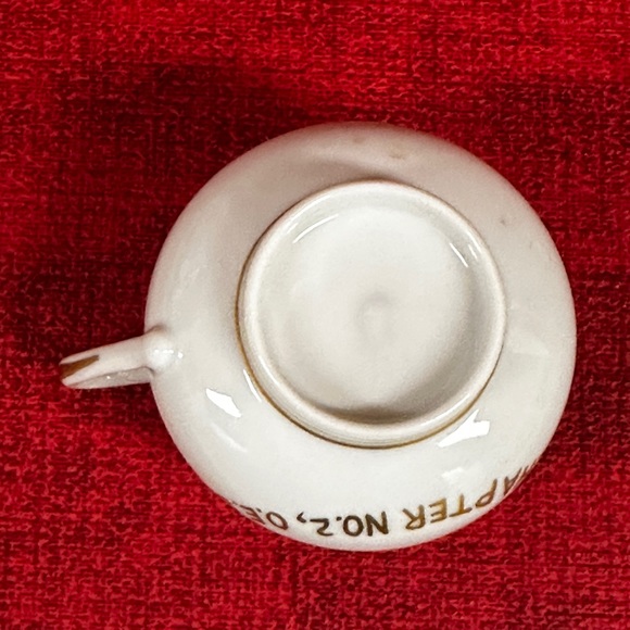 Vintage ЧОКОНАМА, JAPAN  Star of the Orient chapter 2 O.E.S Miniature Teacup - Picture 4 of 7